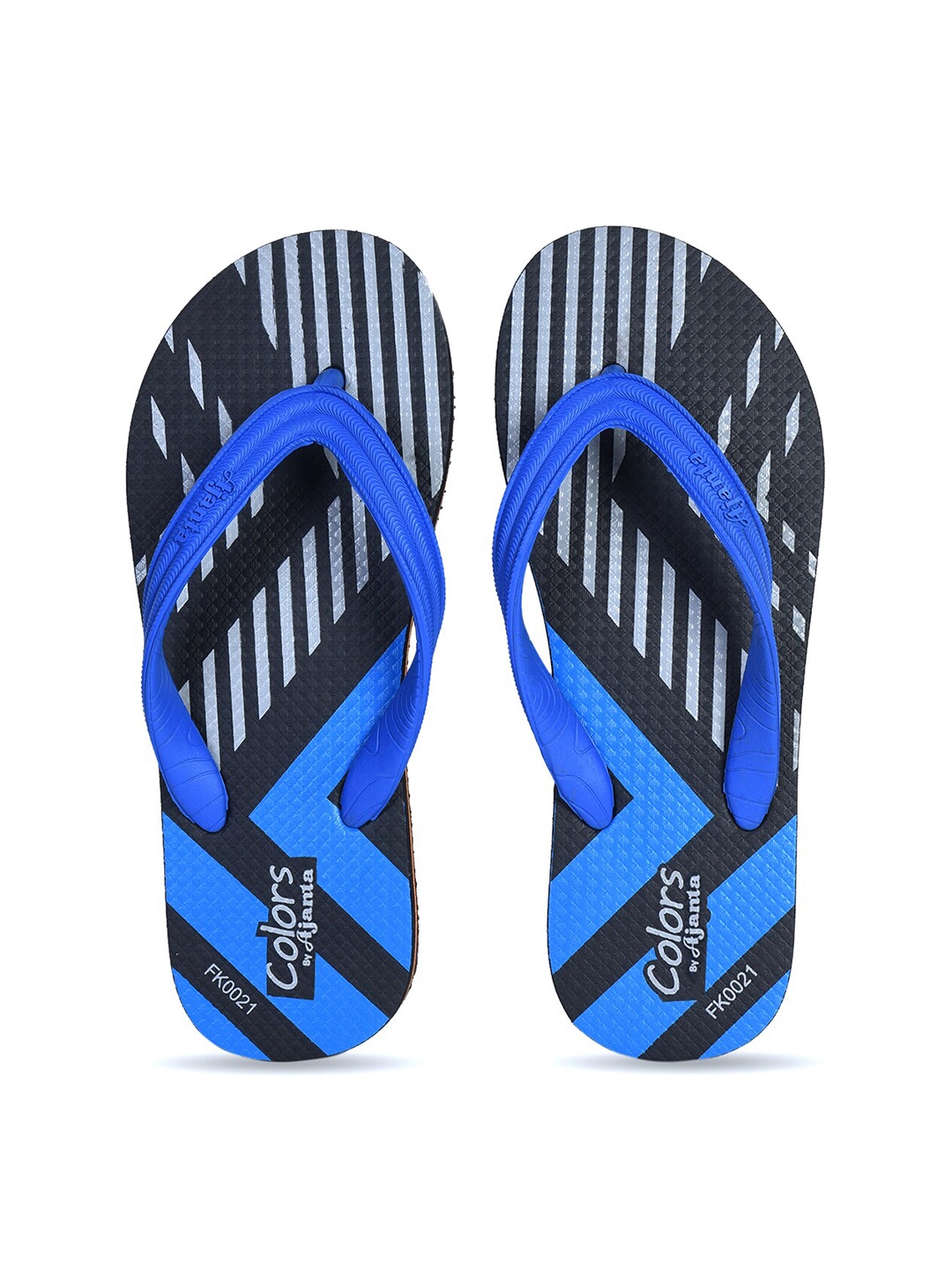 

Ajanta Men Striped Thong Flip-Flops, Blue