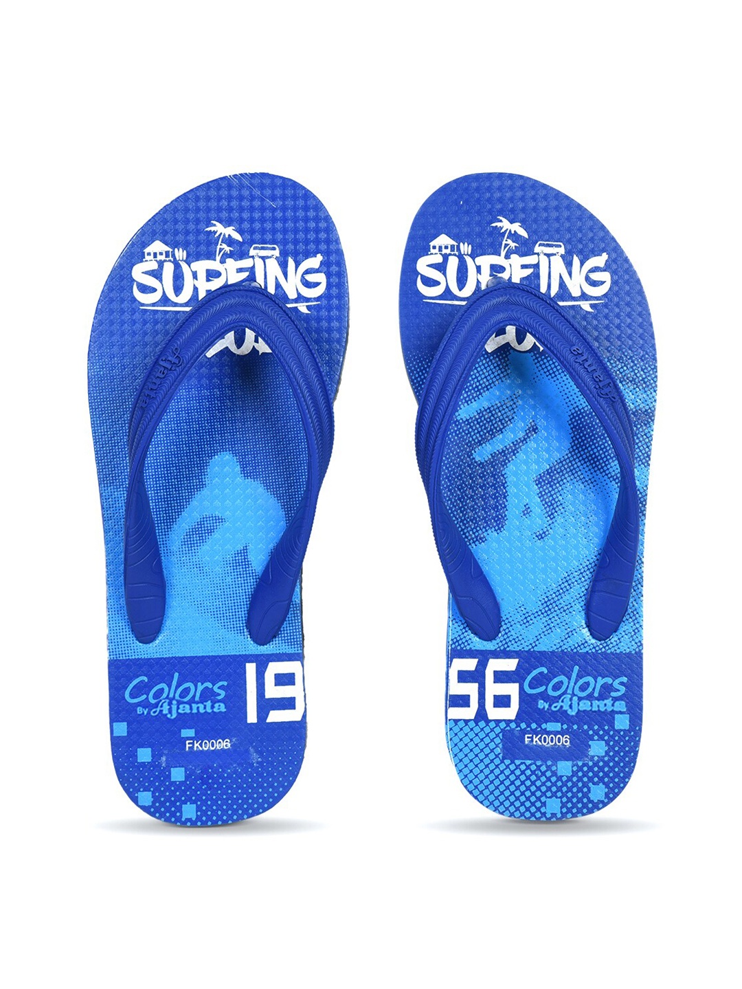 

Ajanta Men Printed Thong Flip-Flops, Blue