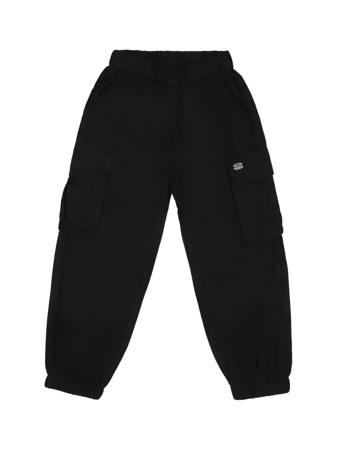 

Peter England Girls Regular Fit Cargo Joggers, Black