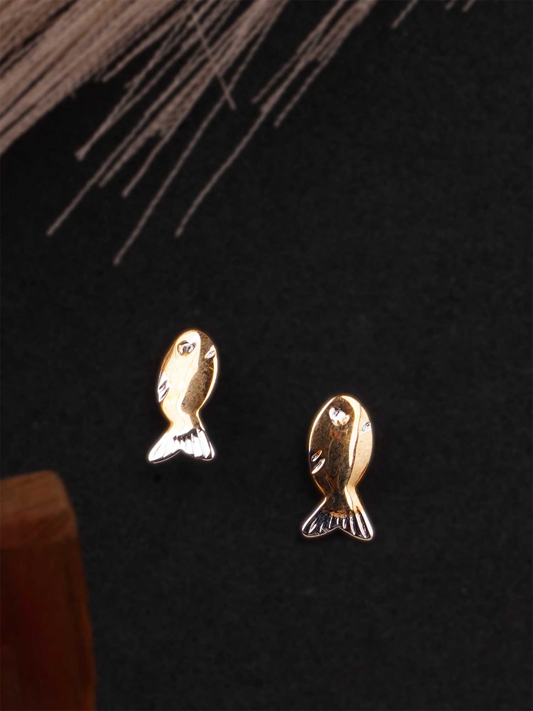 

Adwitiya Collection Gold-Plated Classic Studs Earrings