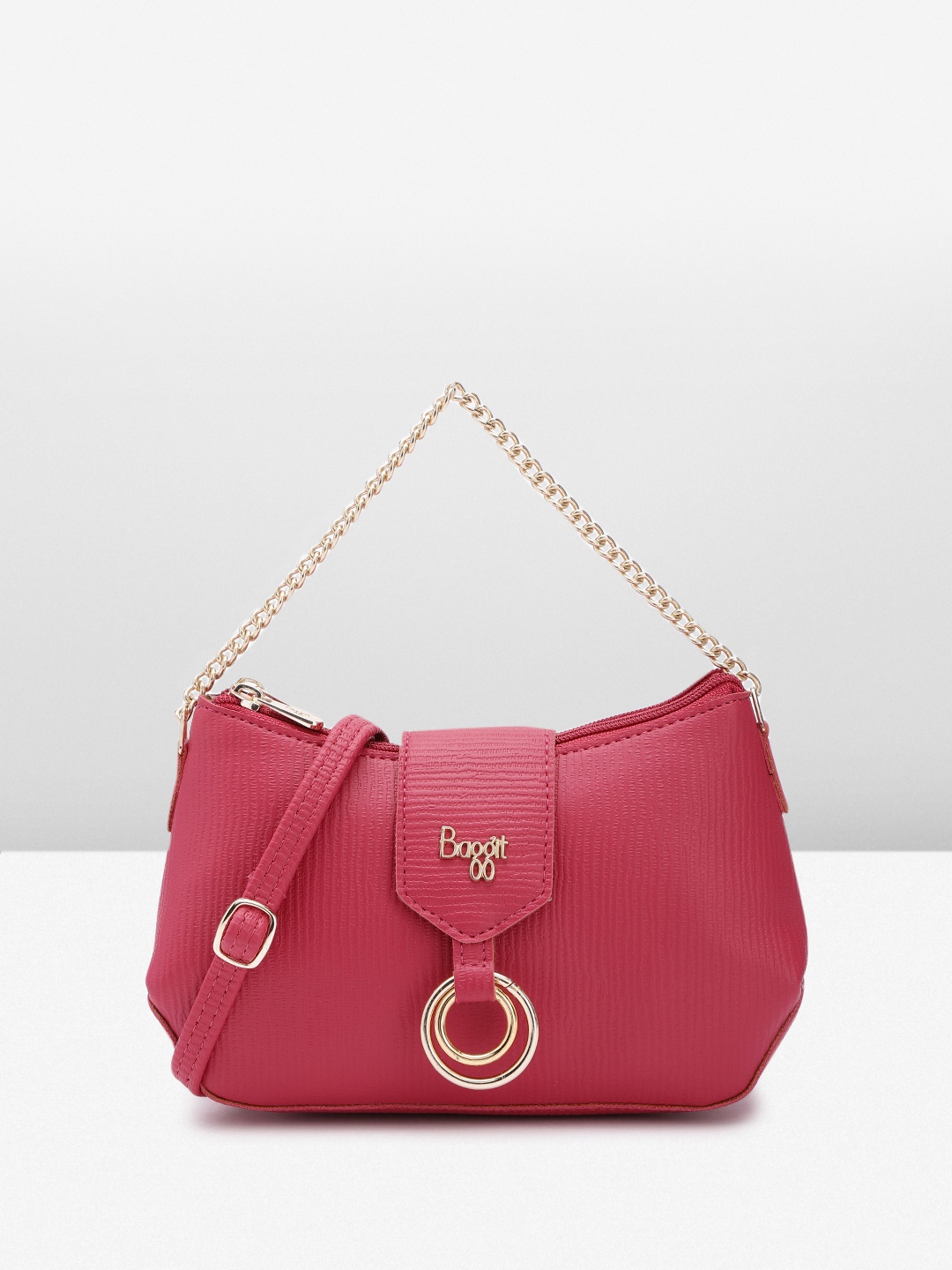 

Baggit Structured Sling Bag, Fuchsia