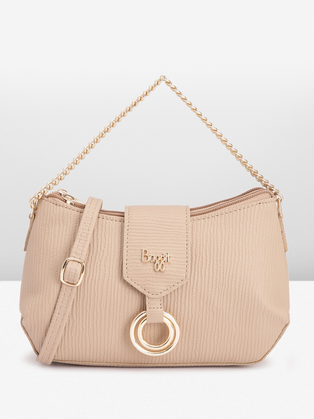 

Baggit Abstract Textured Handheld Bag, Beige