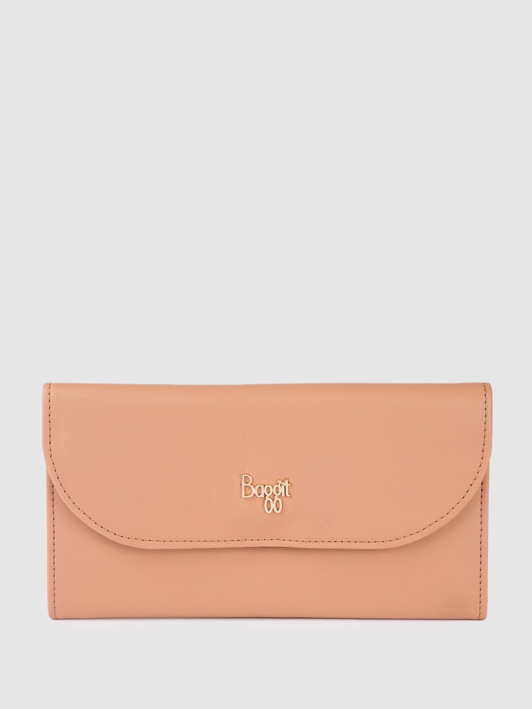 

Baggit Women Beige Solid Envelope Wallet