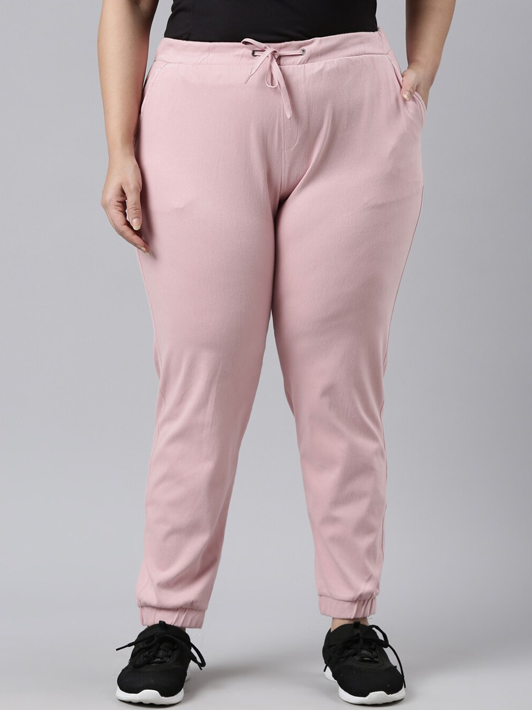 

Go Colors Women Plus Size Regular Fit Joggers, Pink