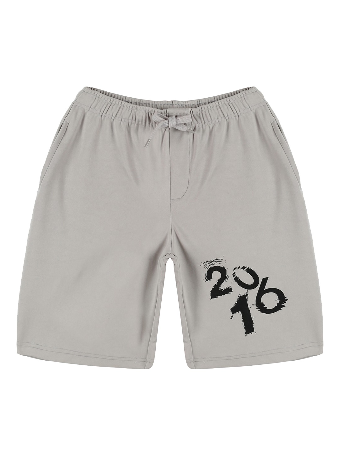 

KiddoPanti Boys Printed Mid-Rise Swimming Shorts, Grey