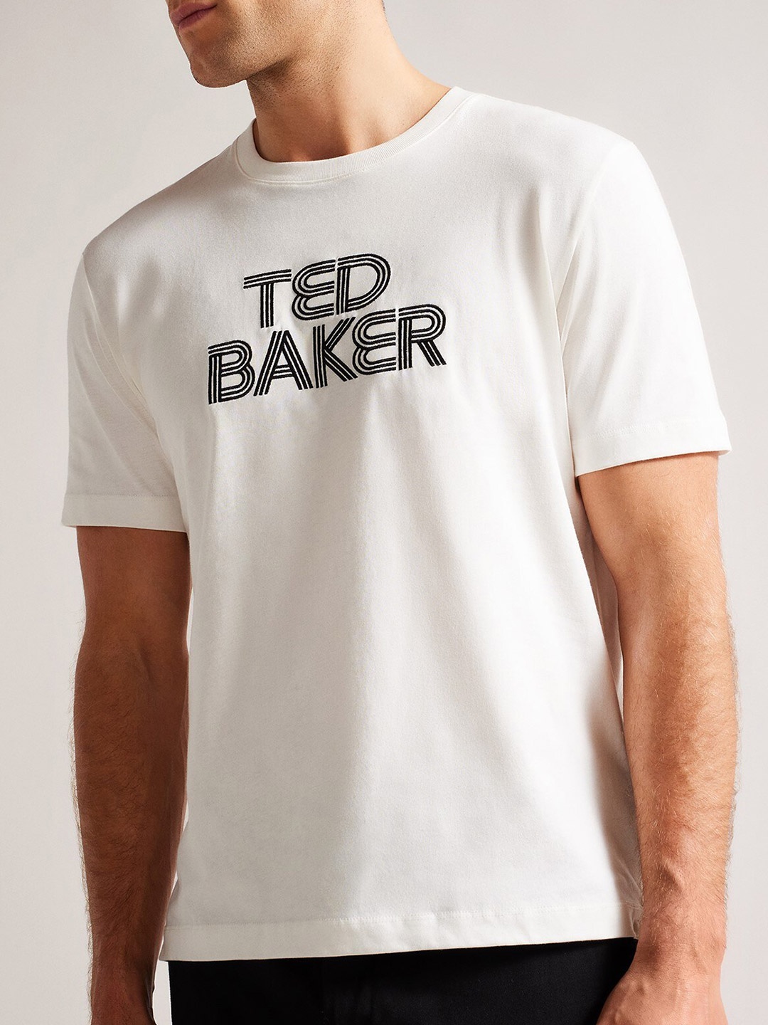 

Ted Baker Typography Printed Cotton T-shirt, White