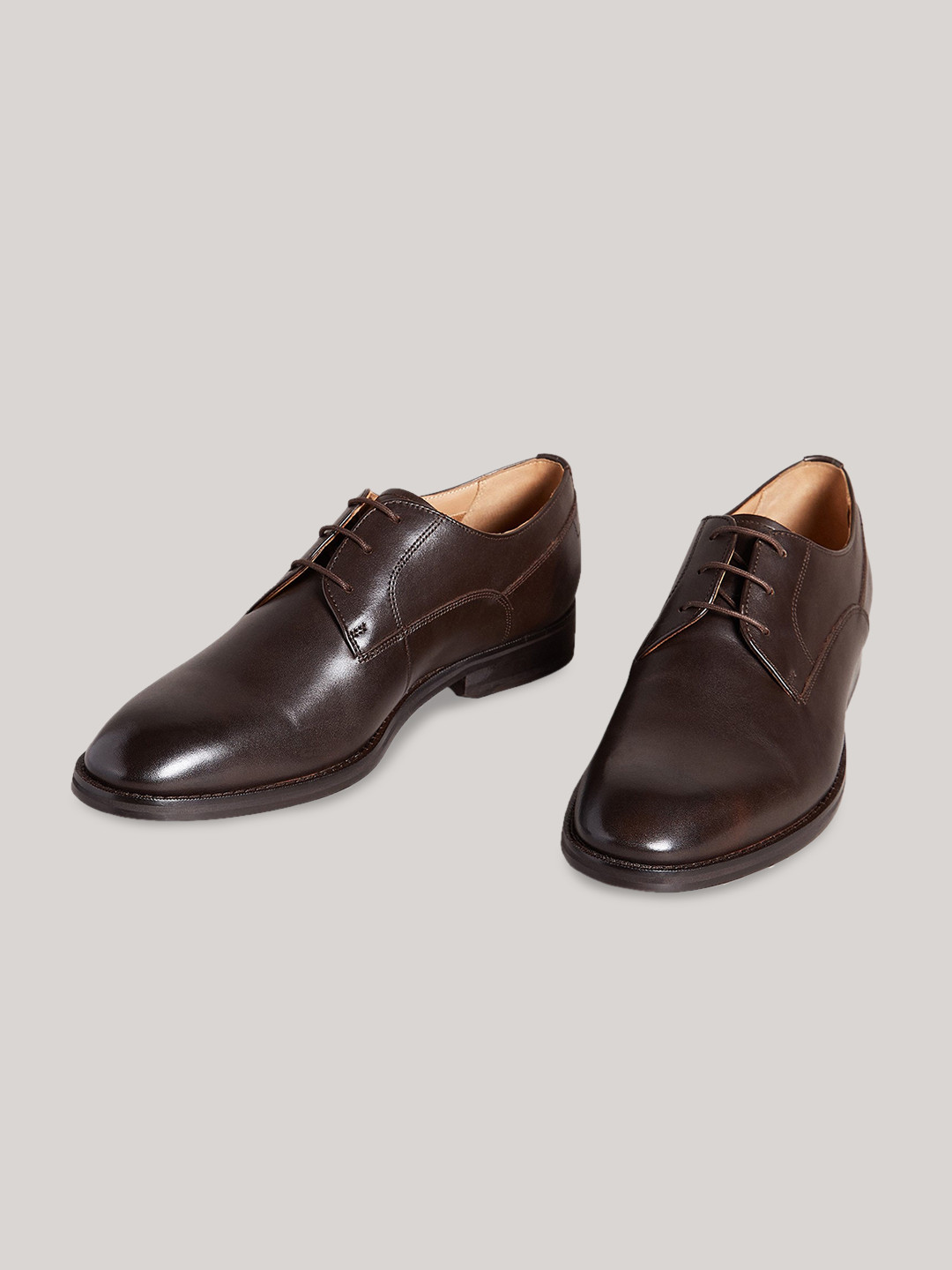 

Ted Baker Men Textured Leather Formal Derbys, Brown