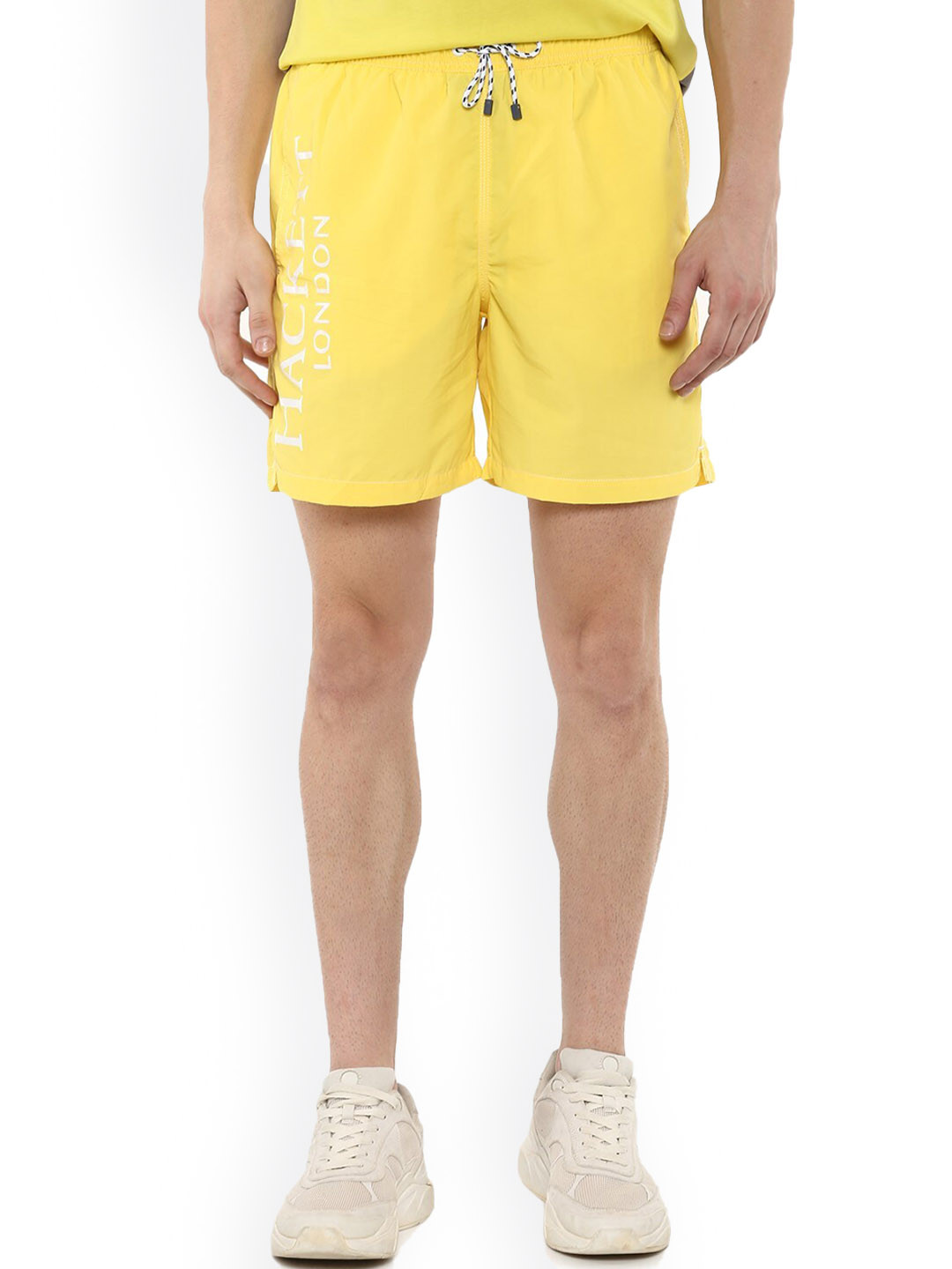 

HACKETT LONDON Men Mid-Rise Above Knee Swimming Shorts, Yellow