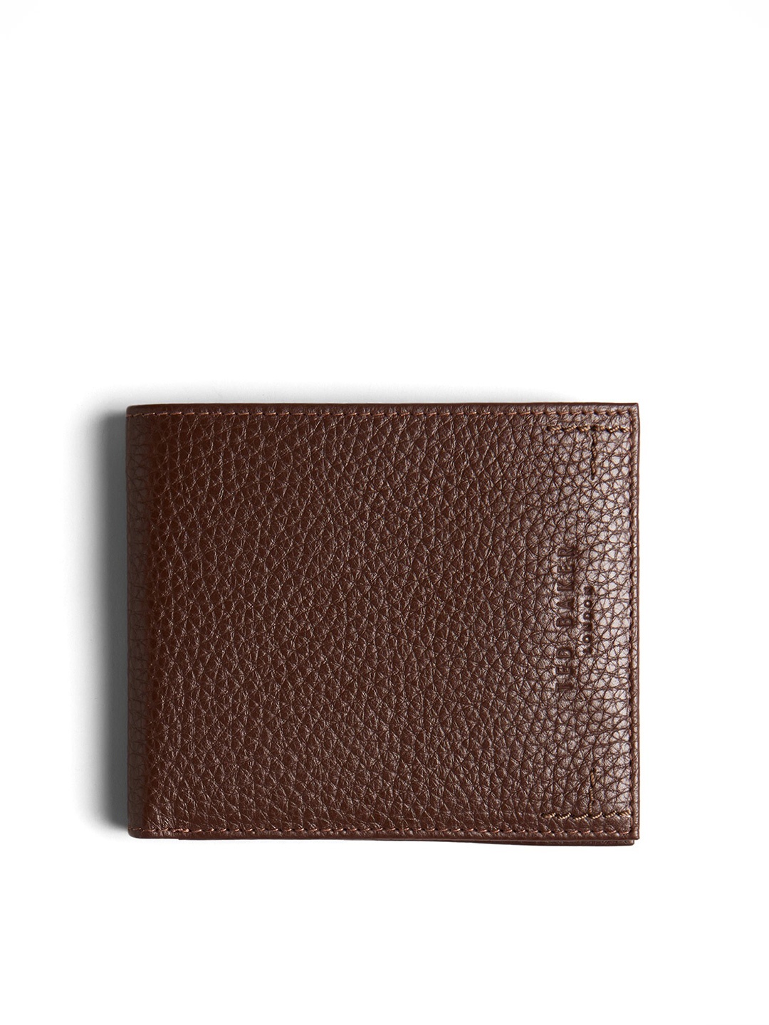

Ted Baker Men Textured Leather Two Fold Wallet, Brown