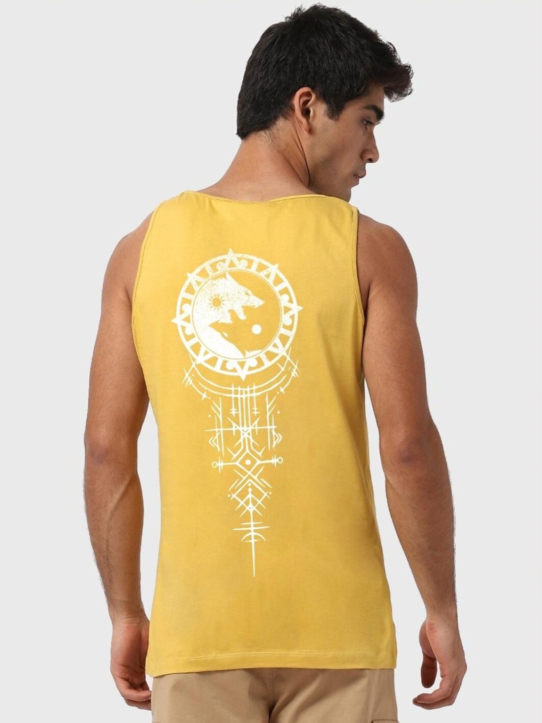 

Bewakoof Men Alpha Graphic Printed T-shirt, Yellow