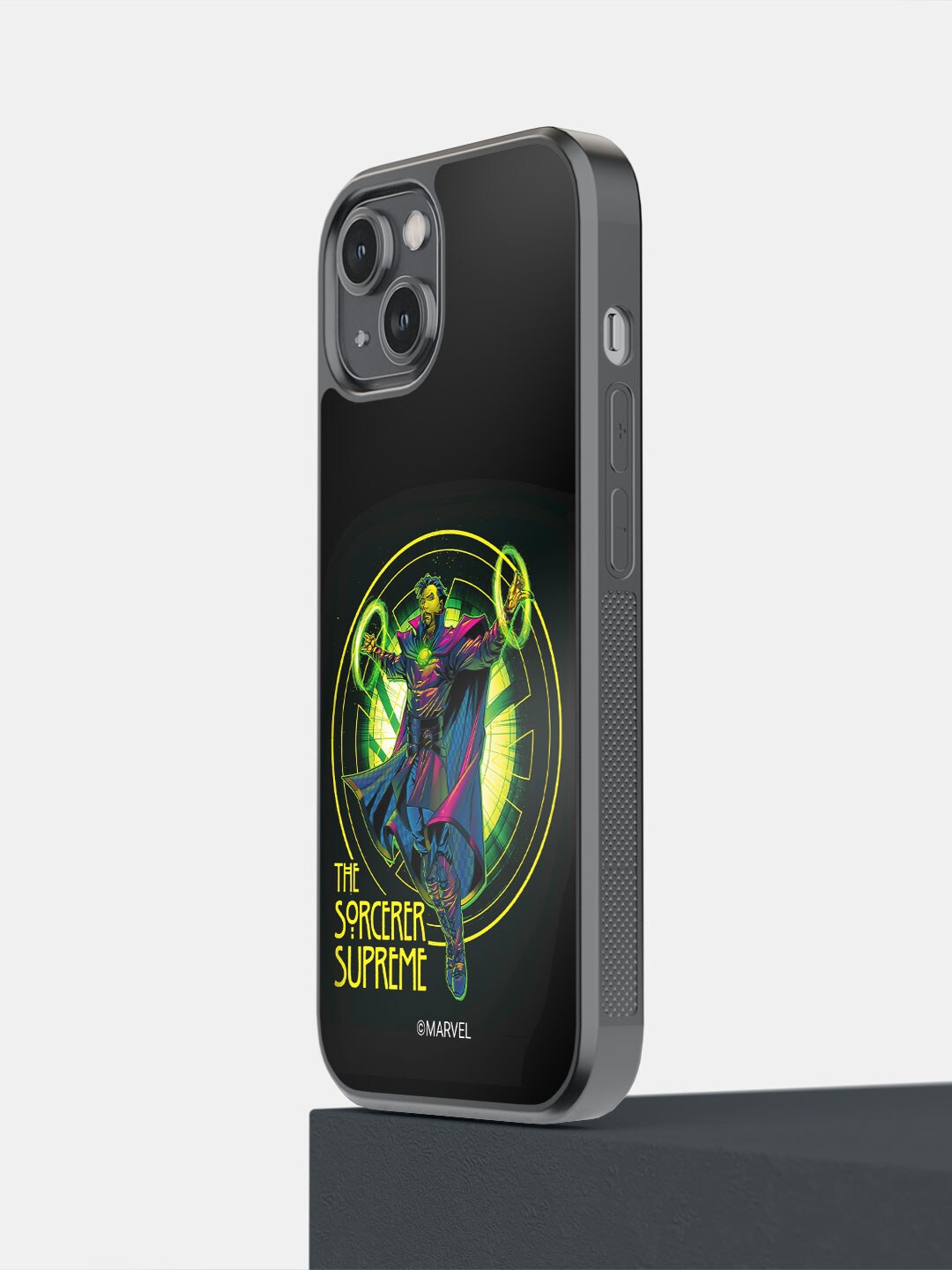 

macmerise The Sorcerer Supreme Design Printed iPhone 14 Bumper Case, Black