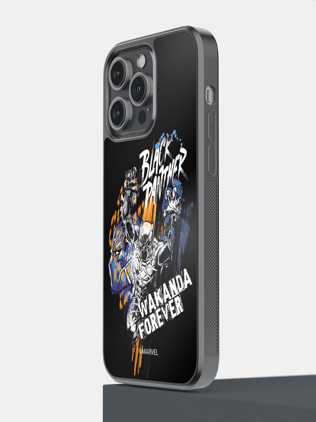 

macmerise Black Panther Sketch Design iPhone 14 Pro Max Bumper Back Case