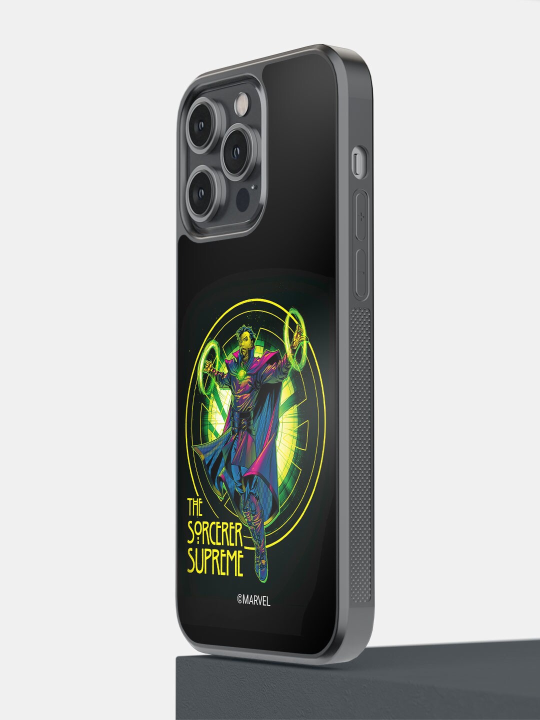 

macmerise The Sorcerer Supreme Printed iPhone 14 Pro Max Bumper Case, Black