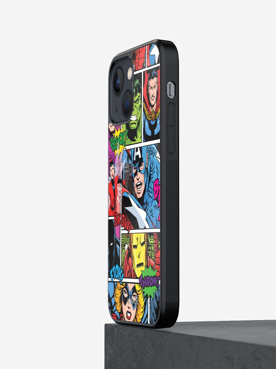 

macmerise Comic Marvel Design iPhone 13 Mini Bumper Case, Red