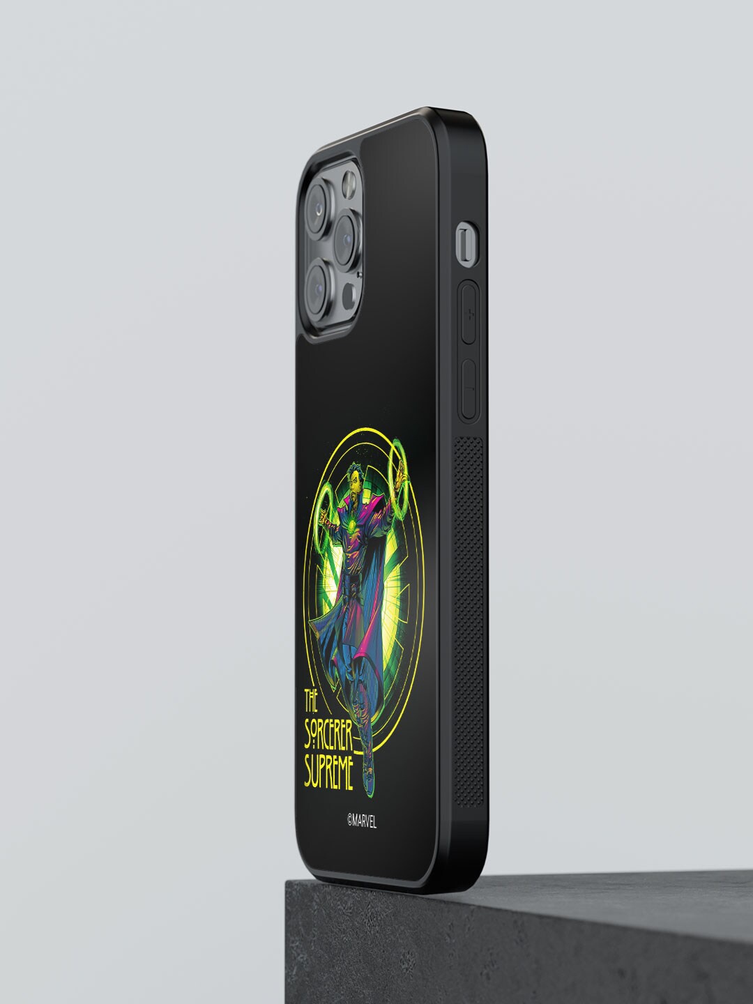 

macmerise The Sorcerer Supreme Design Printed iPhone 13 Pro Max Bumper Case, Black