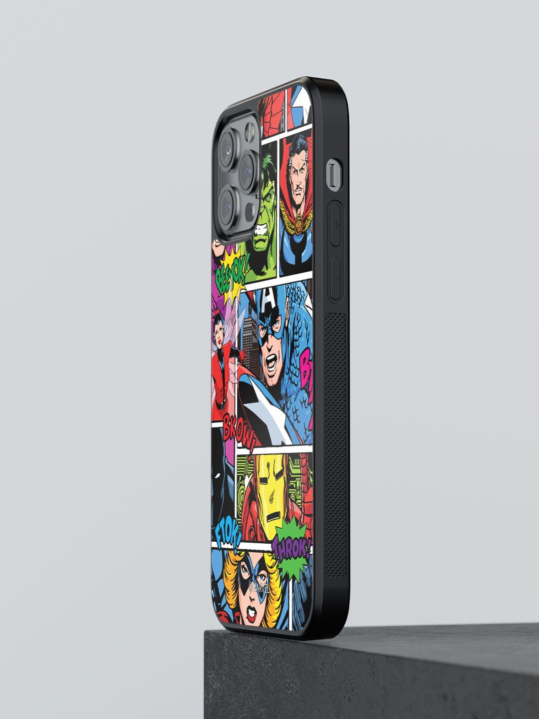 

macmerise Comic Marvel Printed iPhone 12 Pro Max Bumper Case, Blue