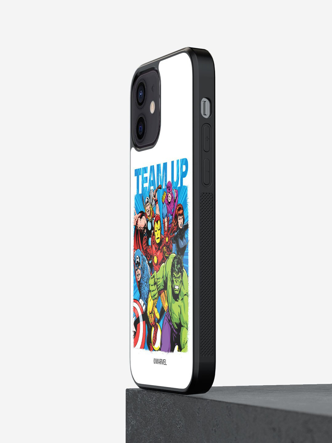 

macmerise Team Up Printed iPhone 14 Mini Phone Bumper Back Cover, White