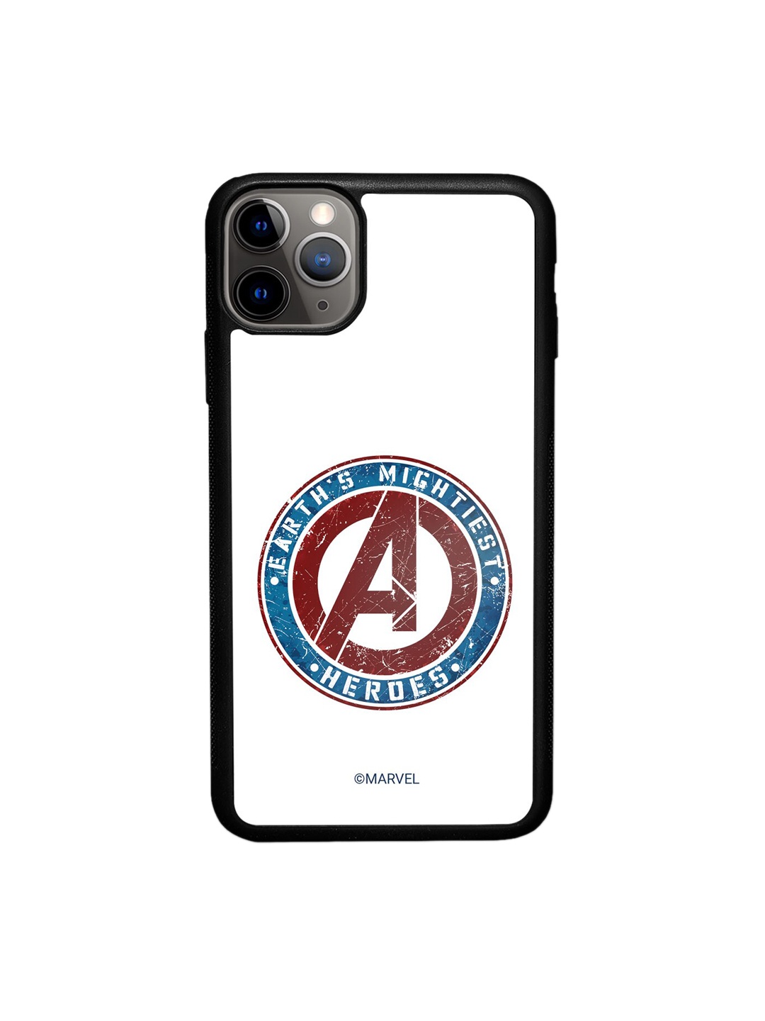 

macmerise Earth's Mightiest Badge Design iPhone 11 Pro Bumper Case, White