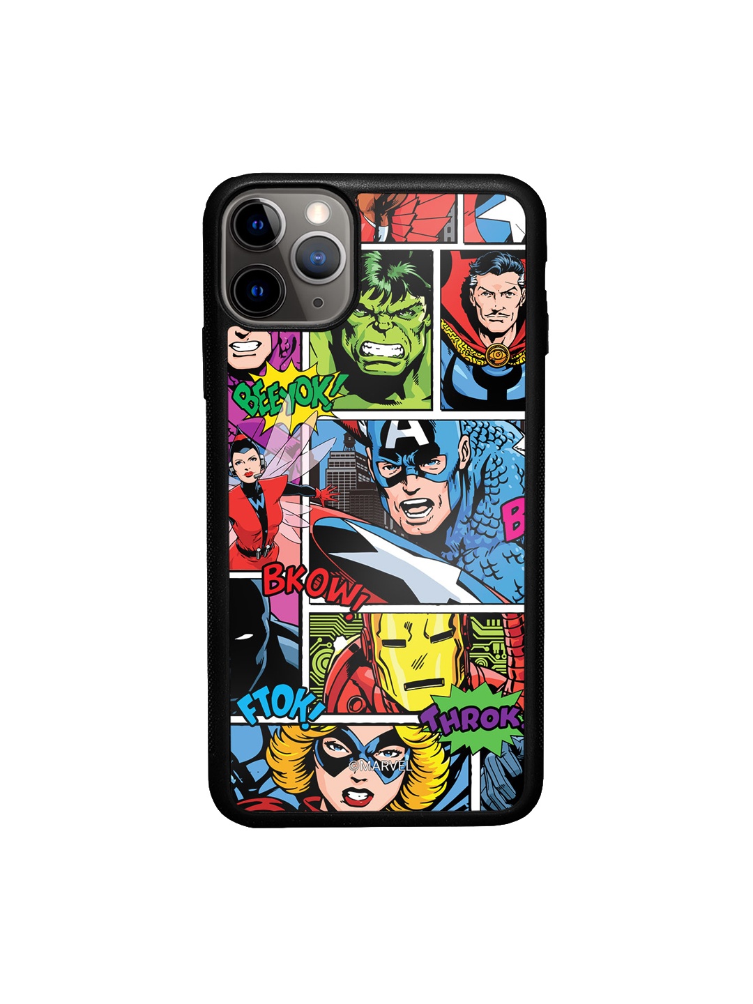

macmerise Comic Marvel Design iPhone 11 Pro Phone Back Case, Red