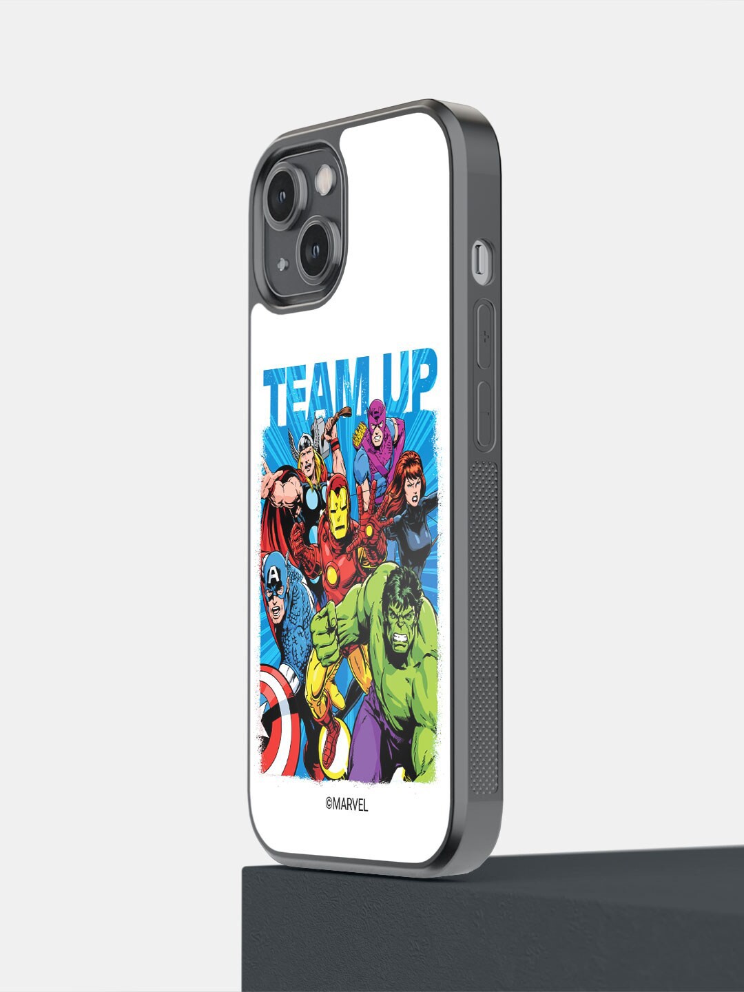 

macmerise Team Up Design Printed iPhone 14 Bumper Case, White