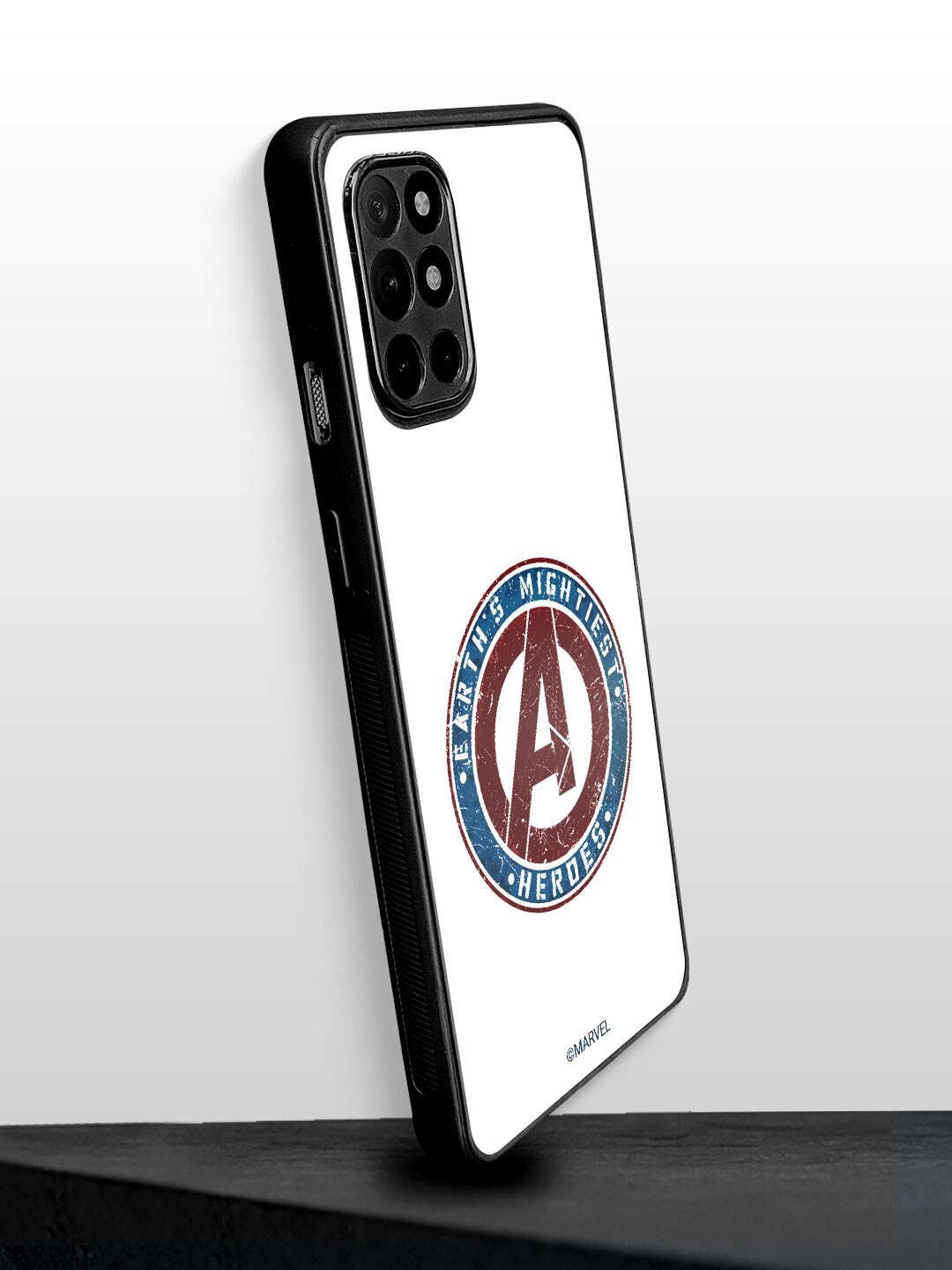 

macmerise Earth's Mightiest Badge Design Printed OnePlus 8T Bumper Case, White