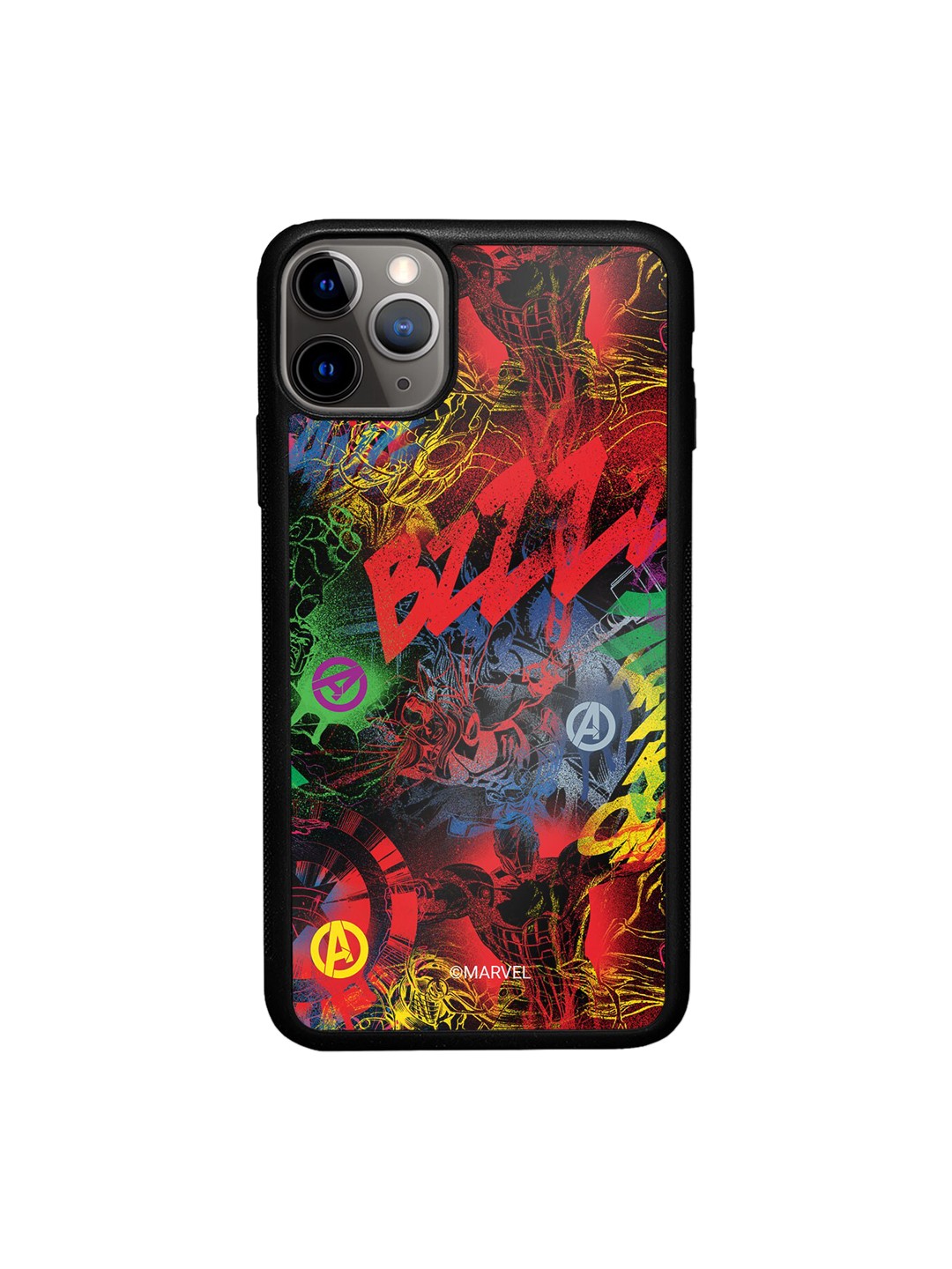 

macmerise Avenger Printed iPhone 11 Pro Max Bumper Case, Red