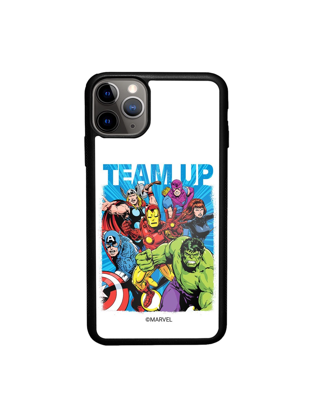 

macmerise Team Up Design iPhone 11 Pro Max Bumper Phone Back Case, White