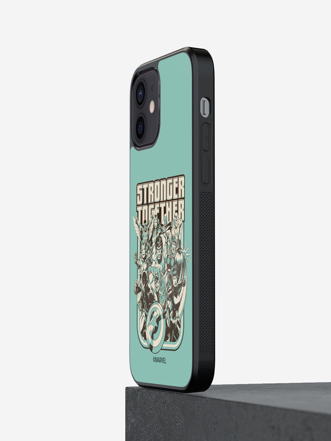 

macmerise Stronger Together Sketch Printed iPhone 12 Mini Bumper Case, Green