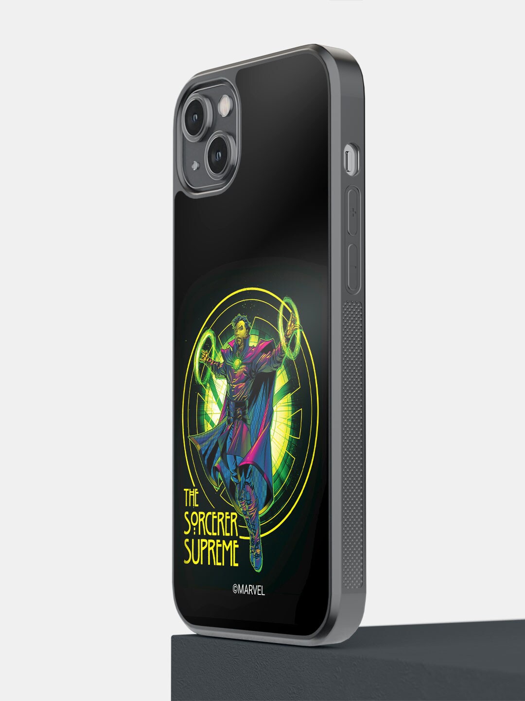 

macmerise The Sorcerer Supreme Design Printed iPhone 14 Plus Bumper Case, Black