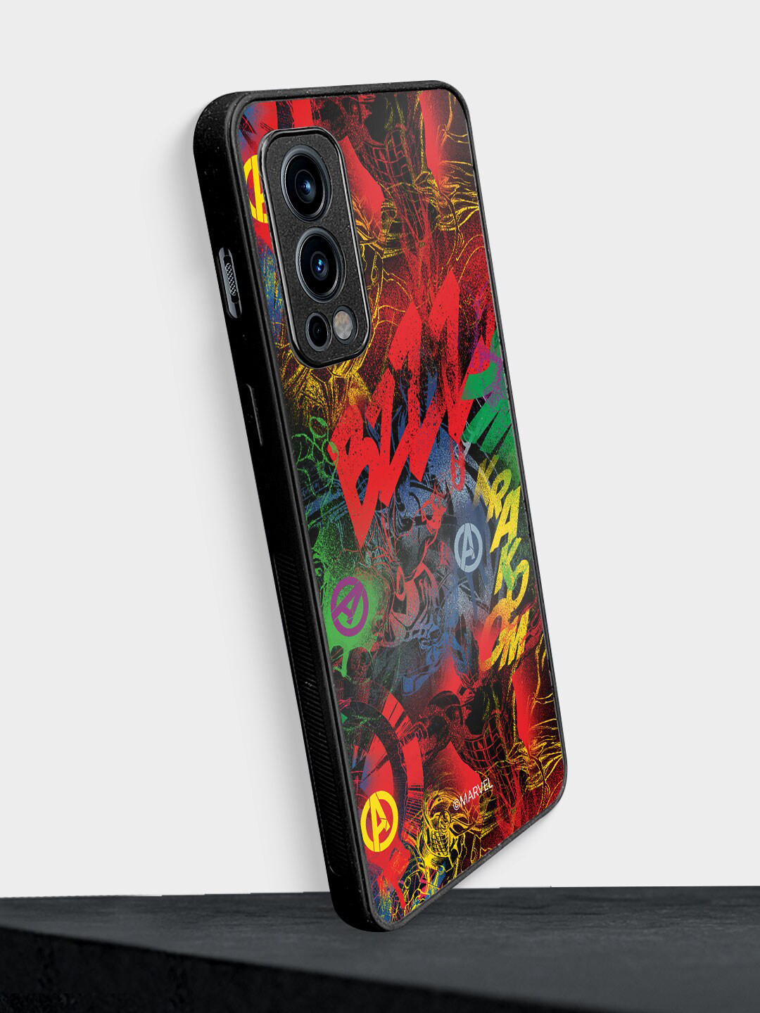 

macmerise Avenger Pattern Printed OnePlus Nord 2 Bumper Case, Red