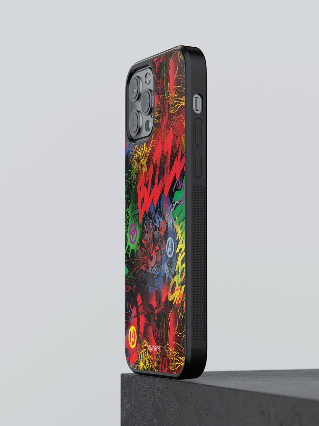 

macmerise Avenger Pattern iPhone 13 Pro Bumper Back Case, Red