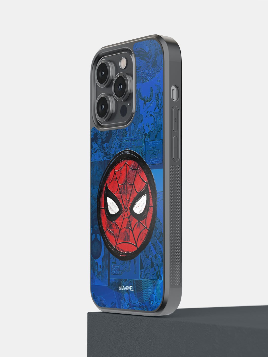 

macmerise Spidey Tingling Eyes Printed iPhone 14 Pro Bumper Case, Blue