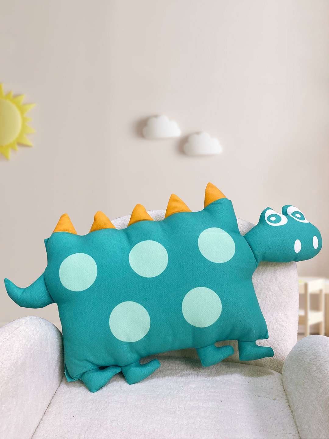 

Smartsters Dino Printed Pre Filled Cushion, Green
