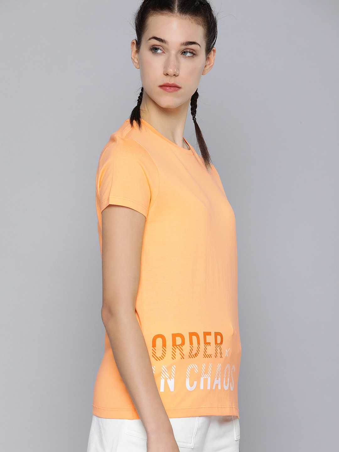 

HRX by Hrithik Roshan Women Typography Printed T-shirt, Orange