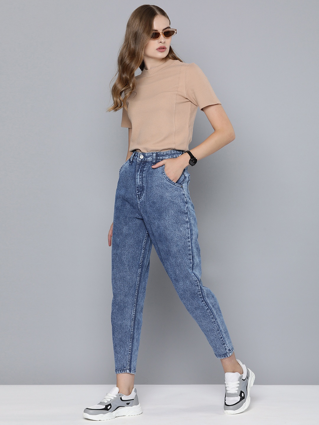 

Harvard Women Relaxed Fit Cropped Jeans, Blue
