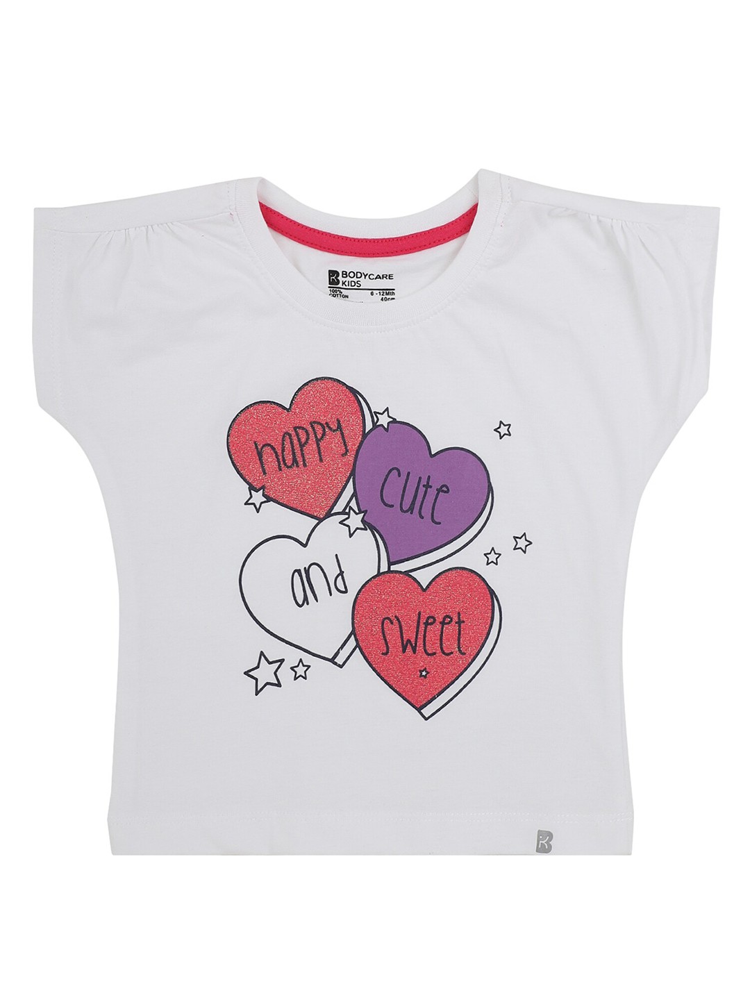 

Bodycare Kids Girls Conversational Printed Cotton T-shirt, White