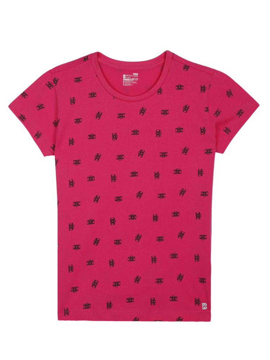 

Bodycare Kids Girls Conversational Printed Cotton T-shirt, Fuchsia