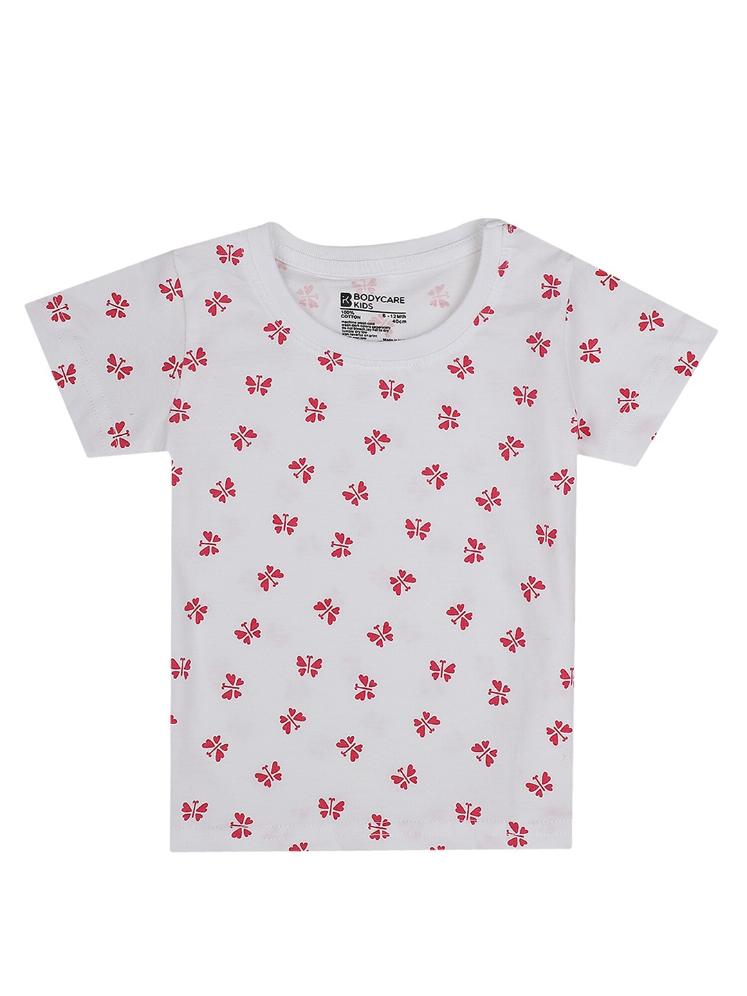 

Bodycare Kids Girls Conversational Printed Cotton T-shirt, White