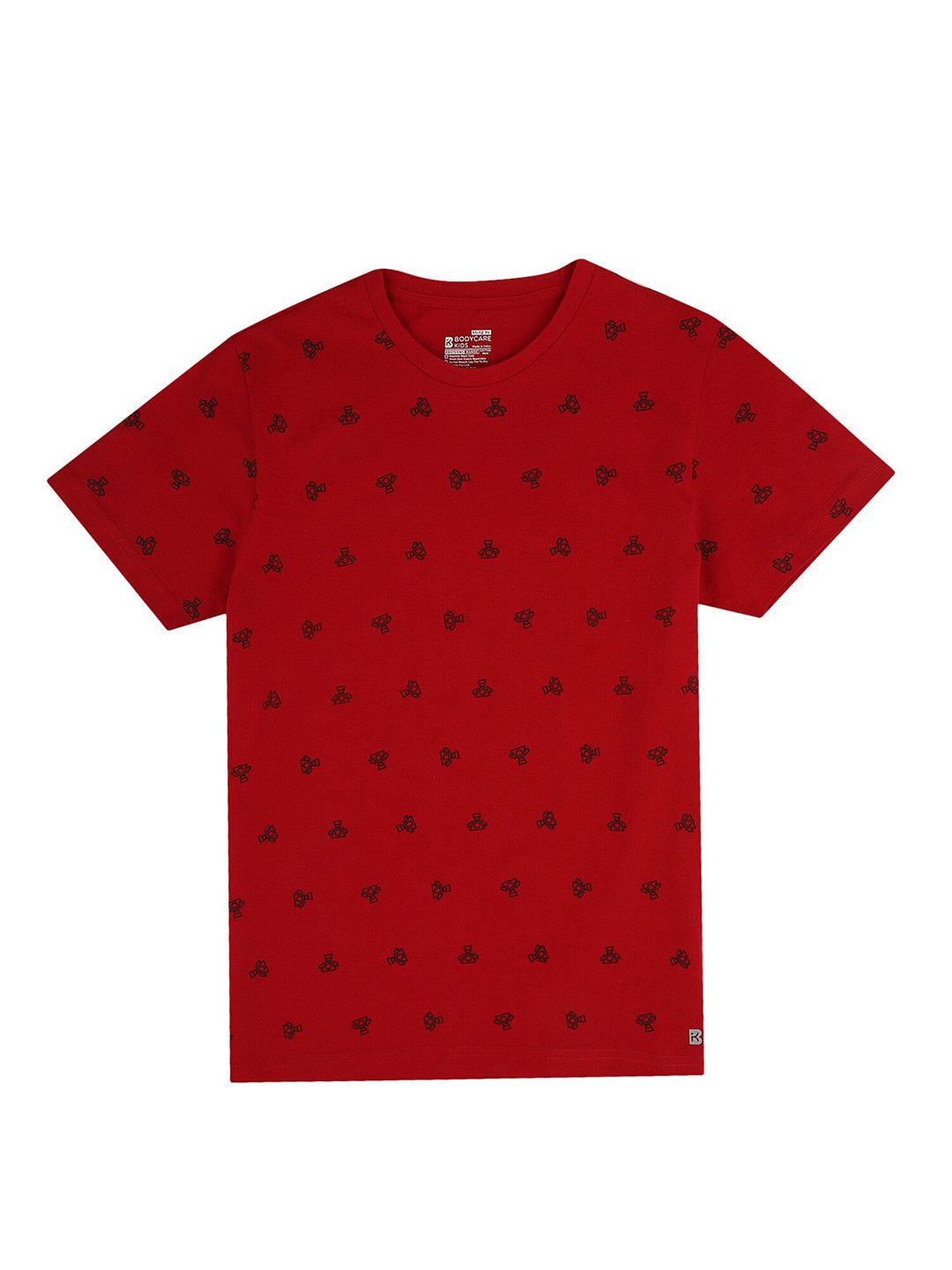 

Bodycare Kids Boys Conversational Printed Cotton T-shirt, Red