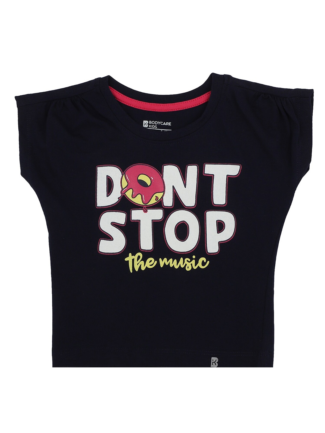

Bodycare Kids Girls Typography Printed Cotton T-shirt, Blue