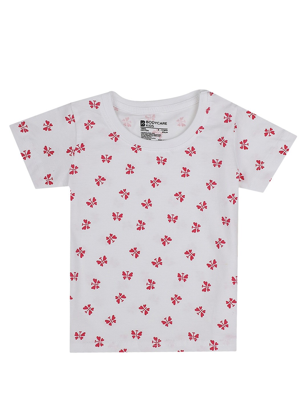 

Bodycare Kids Girls Conversational Printed Cotton T-Shirt, White