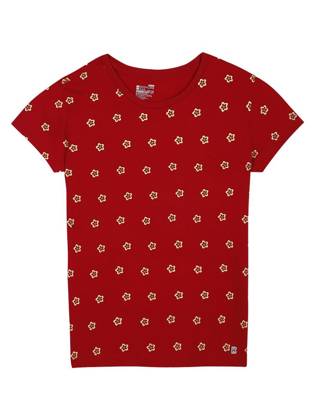 

Bodycare Kids Girls Conversational Printed Round Neck Antiviral Cotton T-shirt, Red