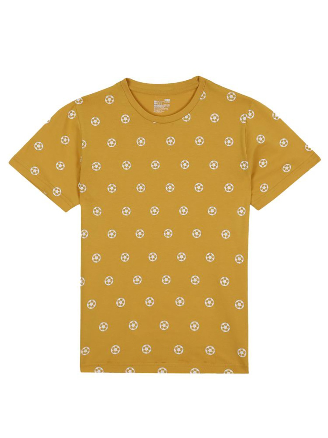 

Bodycare Kids Boys Conversational Printed Antiviral Anti Bacterial Cotton T-shirt, Mustard