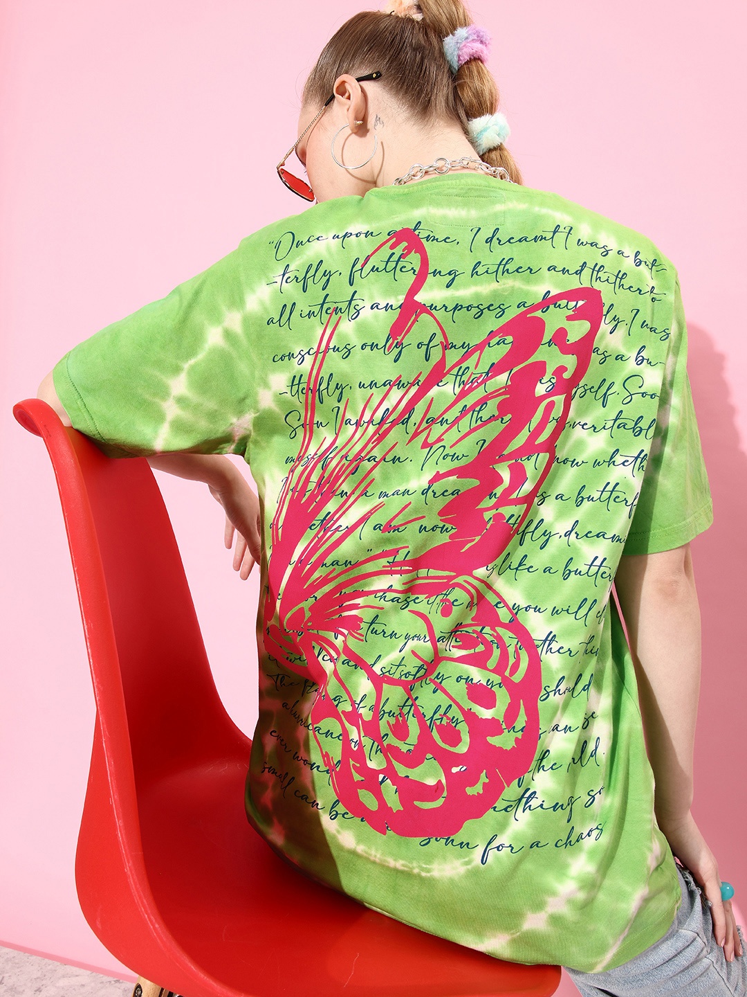 

DILLINGER Women Tie & Dye Graphic Print Oversized T-shirt, Multi