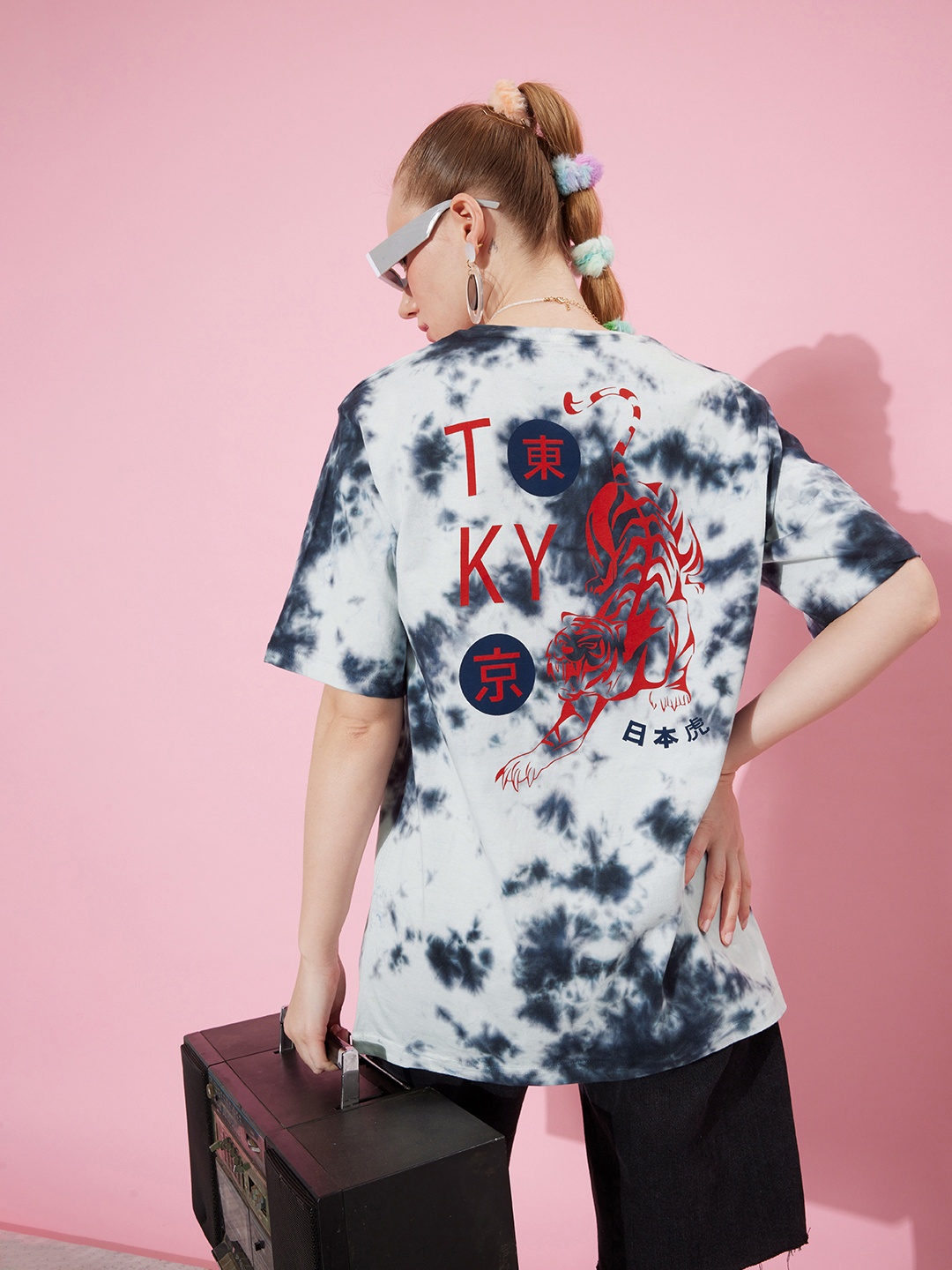 

DILLINGER Women Tie & Dye Graphic Print Oversized T-shirt, Multi