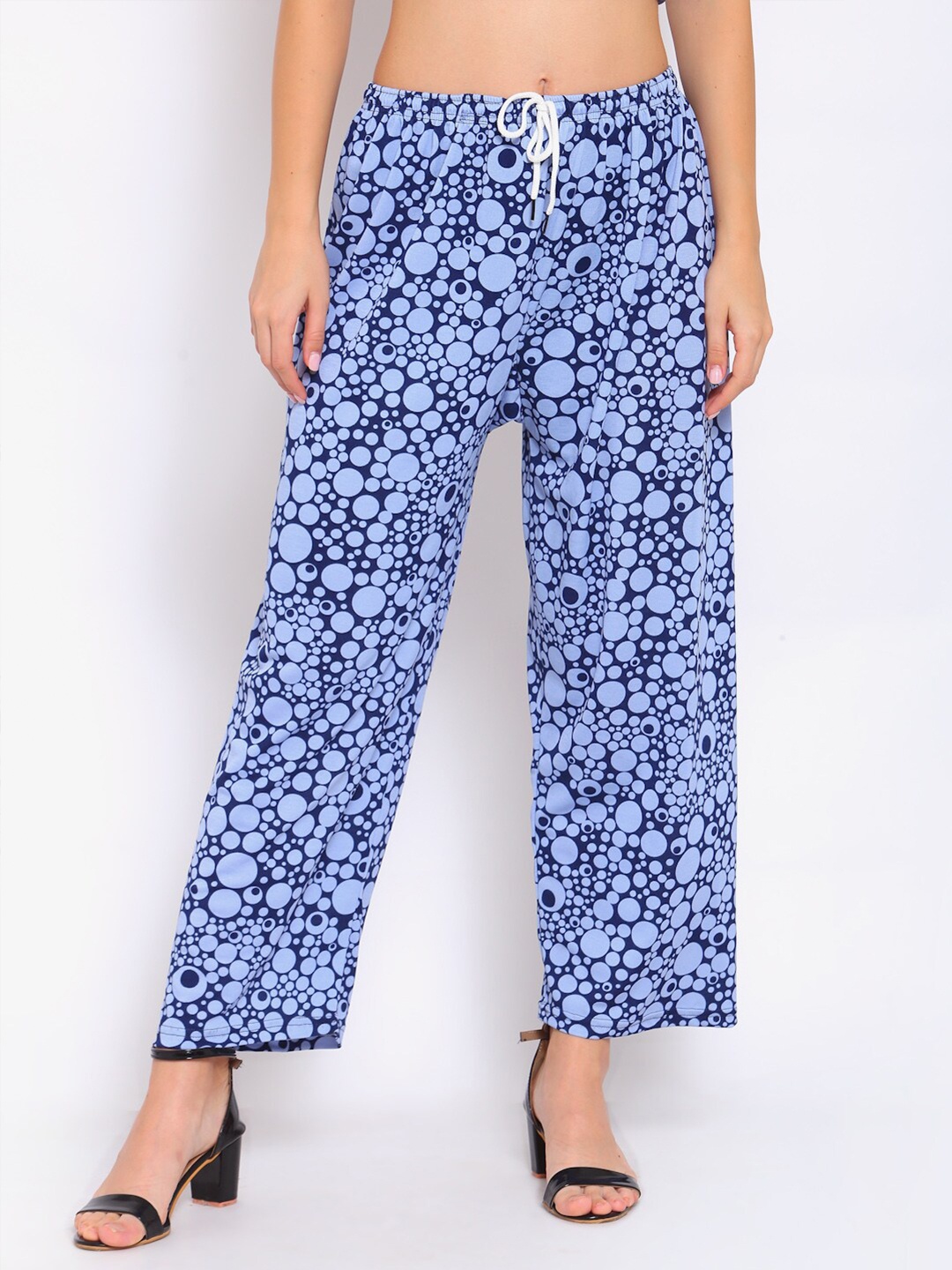 

KLOTTHE Women Abstract Printed Palazzo, Blue