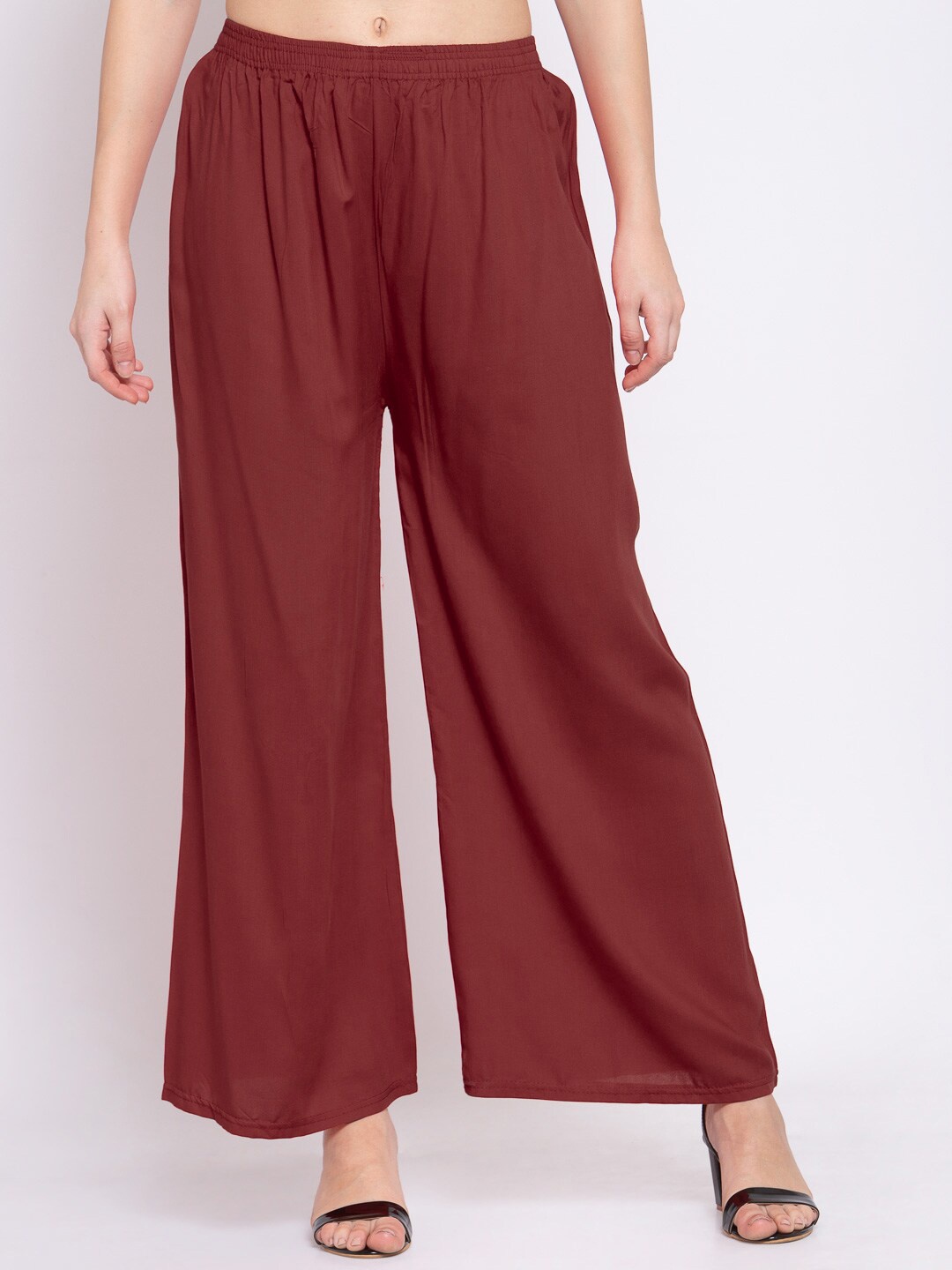 

KLOTTHE Women Wide Leg Palazzo, Maroon
