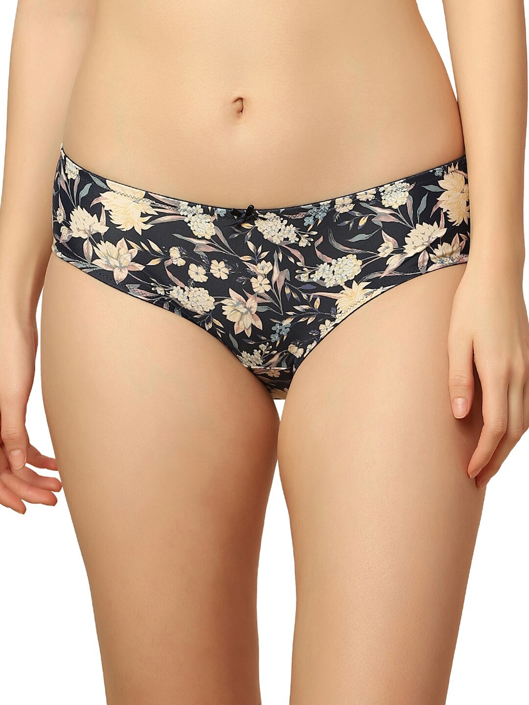 

Triumph Women Floral Printed Hipster Briefs, Navy blue