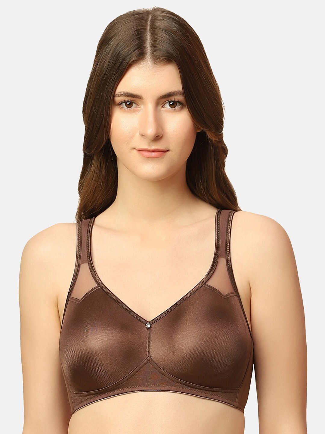 

Triumph Non-Padded Non-Wired All Day Comfort Seamless Minimizer Bra, Brown