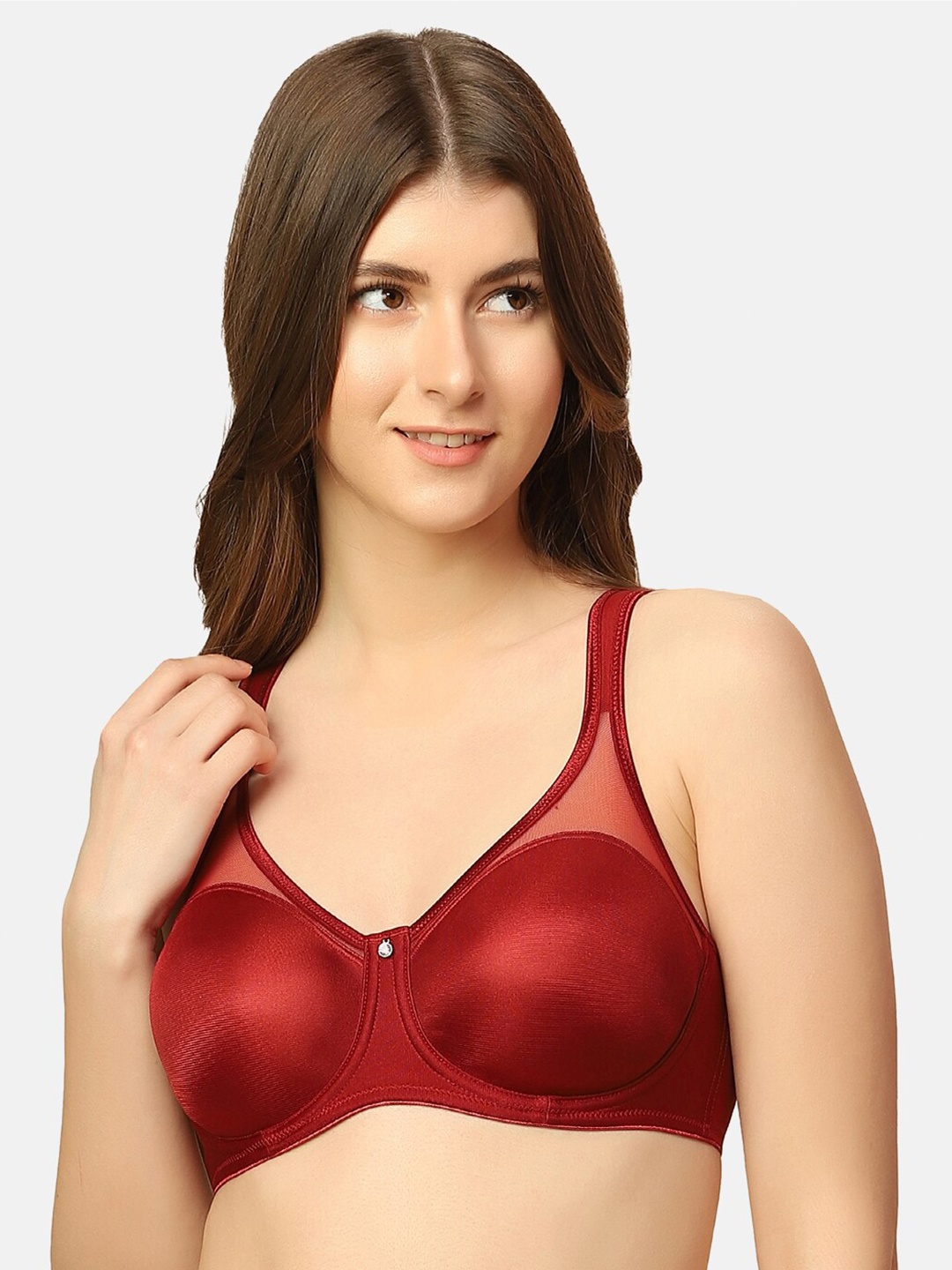 

Triumph Non-Padded Underwired Full Coverage Minimizer Bra, Maroon